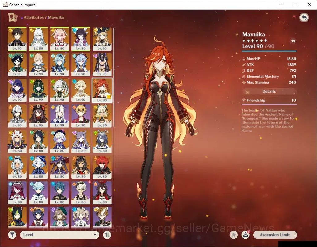 Genshin Impact Accounts ASIA|AR60|Endgame|PremTim Nefer,Zibai,Mavu|21Limit image 15