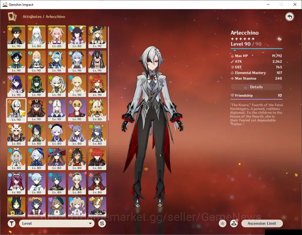 Genshin Impact Accounts ASIA|AR60|Endgame|PremTim Nefer,Zibai,Mavu|21Limit image 16