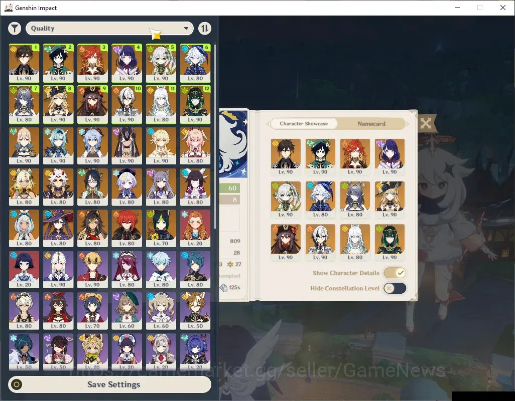 Genshin Impact Accounts ASIA|AR60|Endgame|PremTim Nefer,Zibai,Mavu|21Limit image 2