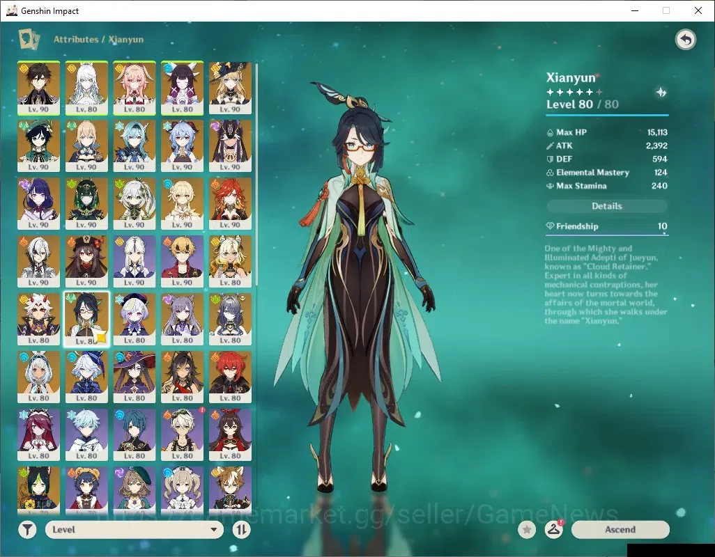Genshin Impact Accounts ASIA|AR60|Endgame|PremTim Nefer,Zibai,Mavu|21Limit image 20