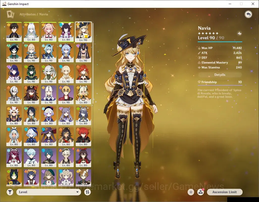 Genshin Impact Accounts ASIA|AR60|Endgame|PremTim Nefer,Zibai,Mavu|21Limit image 7