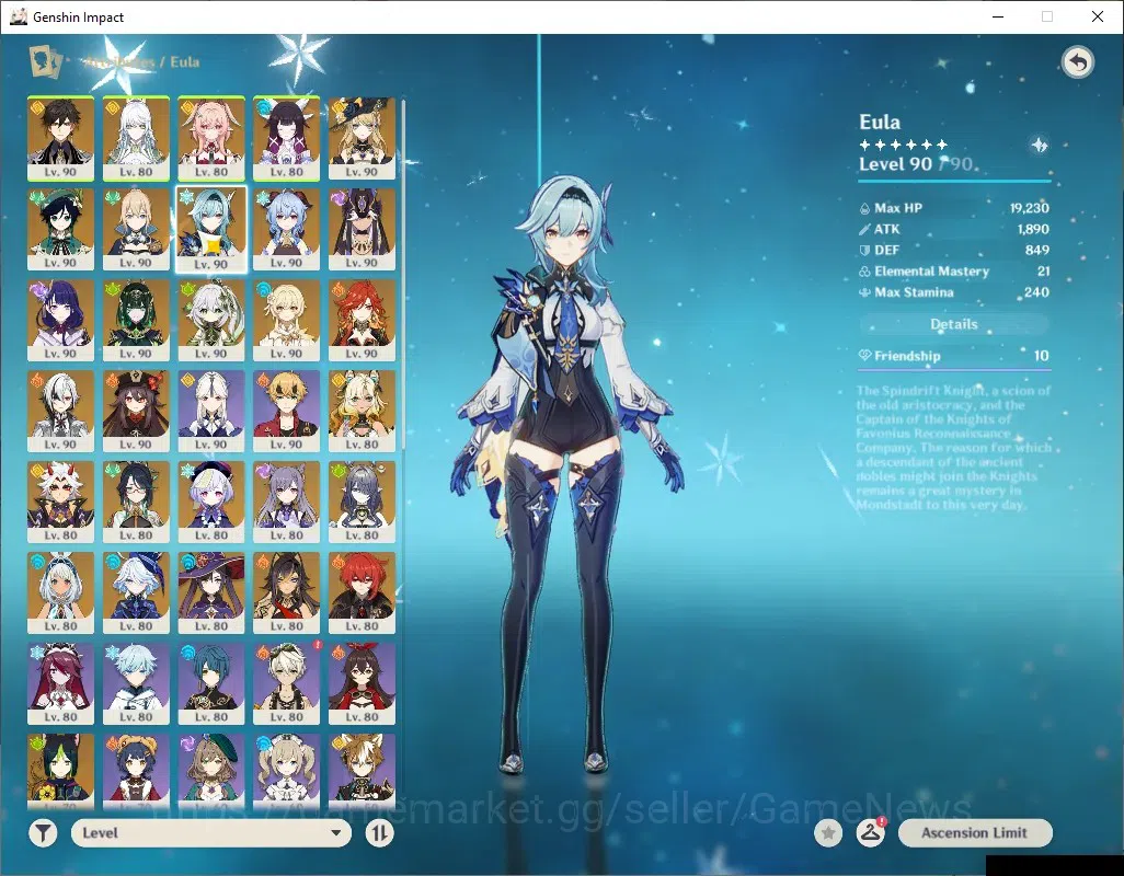 Genshin Impact Accounts ASIA|AR60|Endgame|PremTim Nefer,Zibai,Mavu|21Limit image 9