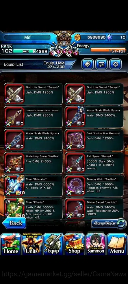 Grand Summoners Accounts Global|Rank 102|22 Ascend+10 TW|[Inumuta,Fen,Madok image 11