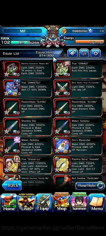 Grand Summoners Accounts Global|Rank 102|22 Ascend+10 TW|[Inumuta,Fen,Madok image 12
