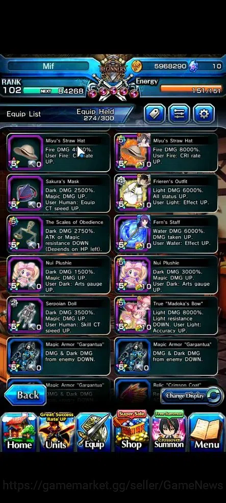 Grand Summoners Accounts Global|Rank 102|22 Ascend+10 TW|[Inumuta,Fen,Madok image 17