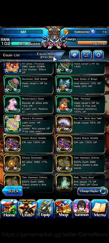 Grand Summoners Accounts Global|Rank 102|22 Ascend+10 TW|[Inumuta,Fen,Madok image 20