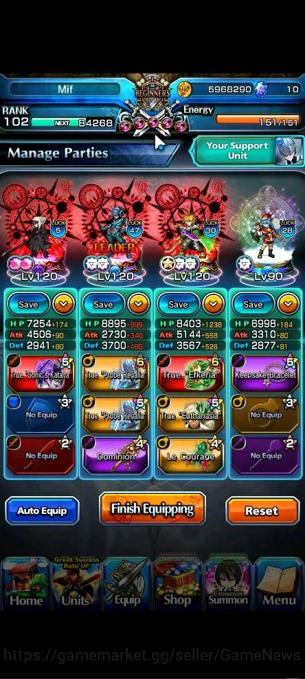 Grand Summoners Accounts Global|Rank 102|22 Ascend+10 TW|[Inumuta,Fen,Madok image 3