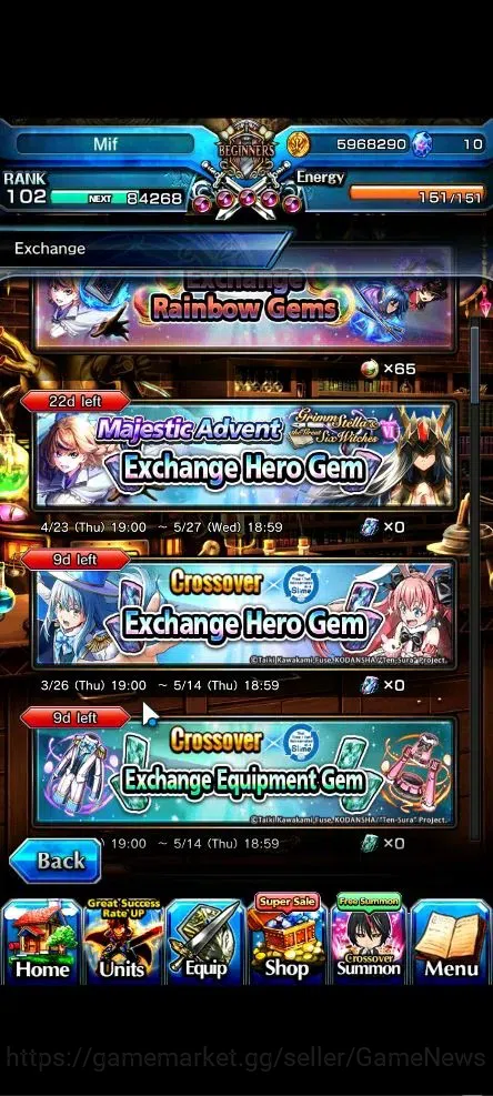 Grand Summoners Accounts Global|Rank 102|22 Ascend+10 TW|[Inumuta,Fen,Madok image 9