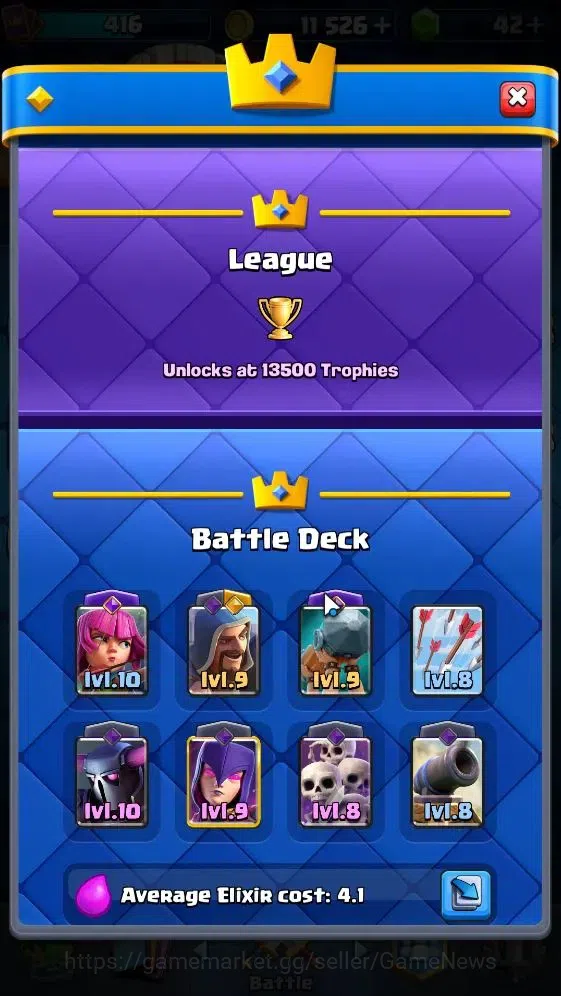 Clash Royale Accounts KTL 10|Trophy 3501|Card 52/121|1 Hero 3 EVO 20 Epi image 5