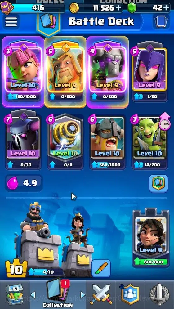 Clash Royale Accounts KTL 10|Trophy 3501|Card 52/121|1 Hero 3 EVO 20 Epi image 6