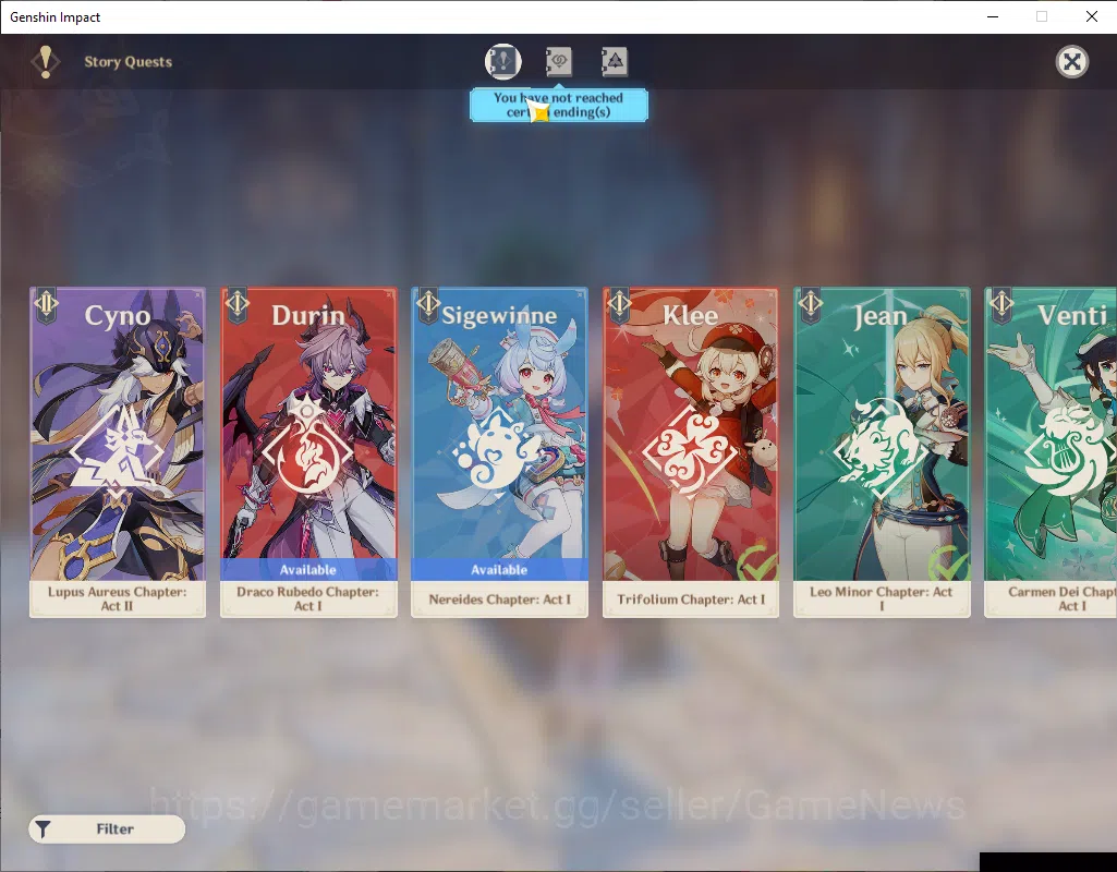 Genshin Impact Accounts ASIA|AR 60|20 Limited+14(*5Wep)|(Yelan,Neuvillette image 15