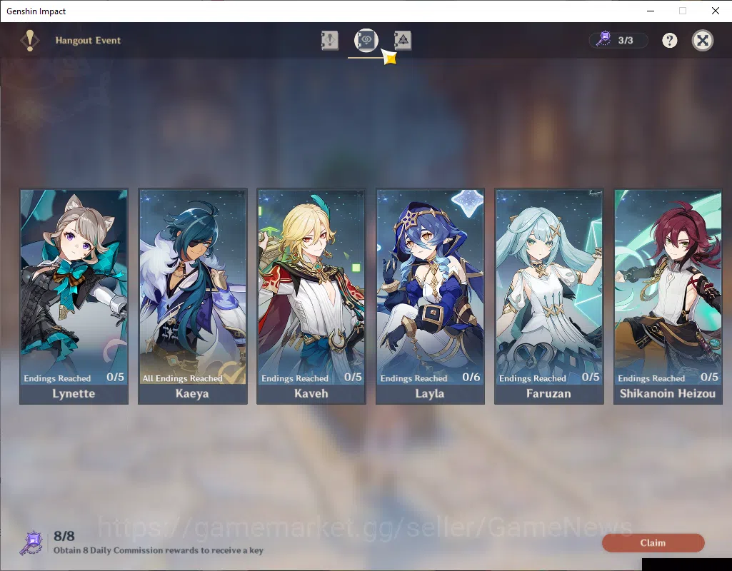 Genshin Impact Accounts ASIA|AR 60|20 Limited+14(*5Wep)|(Yelan,Neuvillette image 16