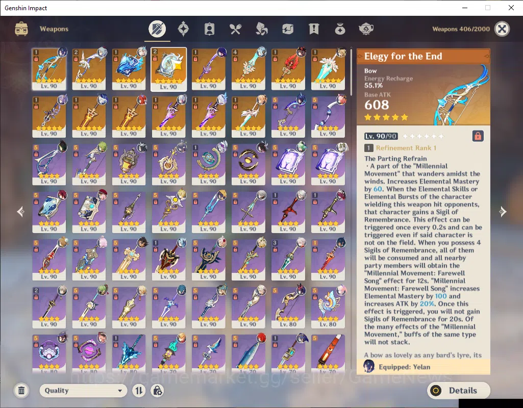 Genshin Impact Accounts ASIA|AR 60|20 Limited+14(*5Wep)|(Yelan,Neuvillette image 8