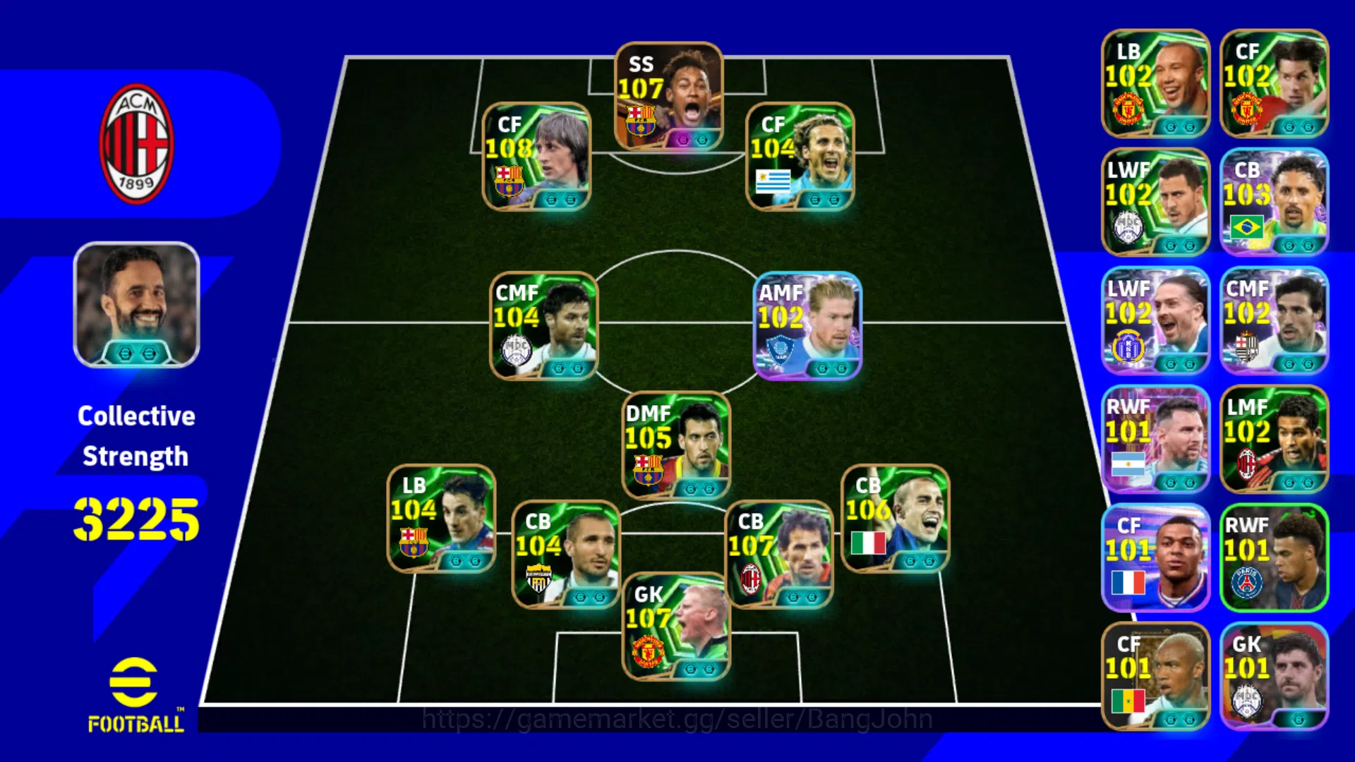 eFootball Accounts Power 3225 | Neymar Jr MSN | Johan Cruyff Epic DB image 1