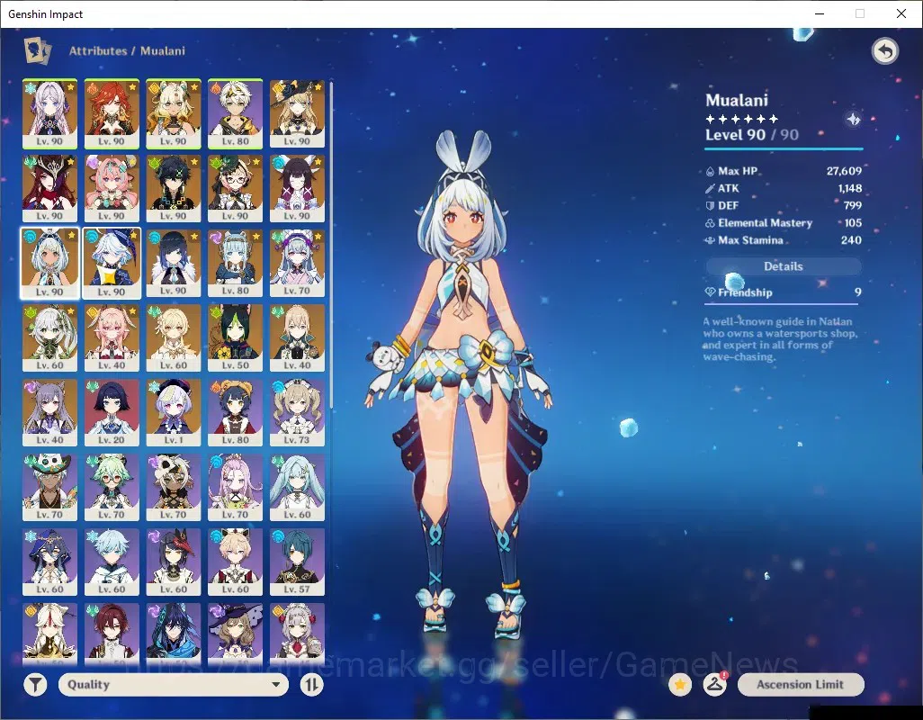 Genshin Impact Accounts ASIA|AR58|PremTeam Mavuika|15 Limited+7 (*5Weapon) image 12