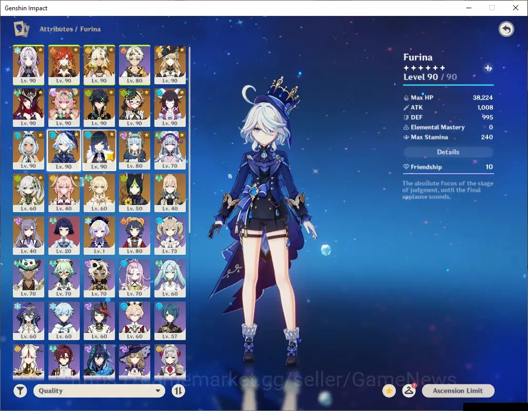 Genshin Impact Accounts ASIA|AR58|PremTeam Mavuika|15 Limited+7 (*5Weapon) image 13