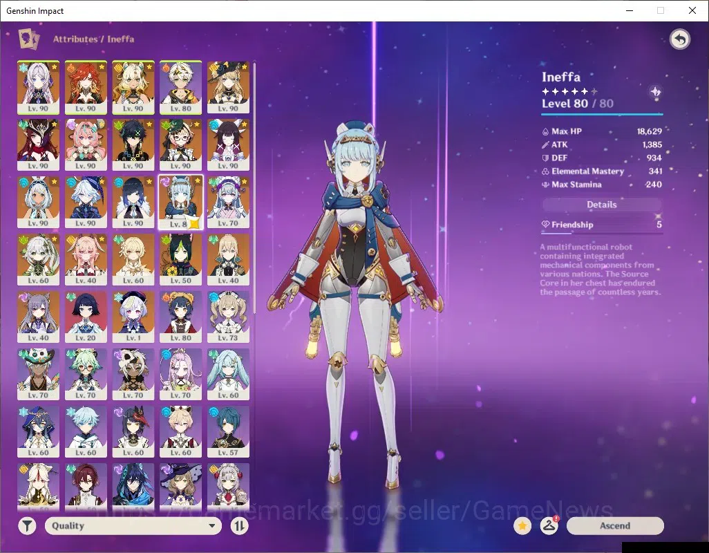 Genshin Impact Accounts ASIA|AR58|PremTeam Mavuika|15 Limited+7 (*5Weapon) image 15