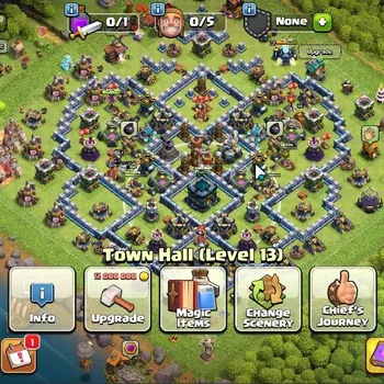 Clash of Clans Accounts High-End LV 102|TH 13-BH 7|HH 7|Limited Skin|BK 65,AQ 65,GW 34,MP 39,RC 6,BM 10|Skeleton