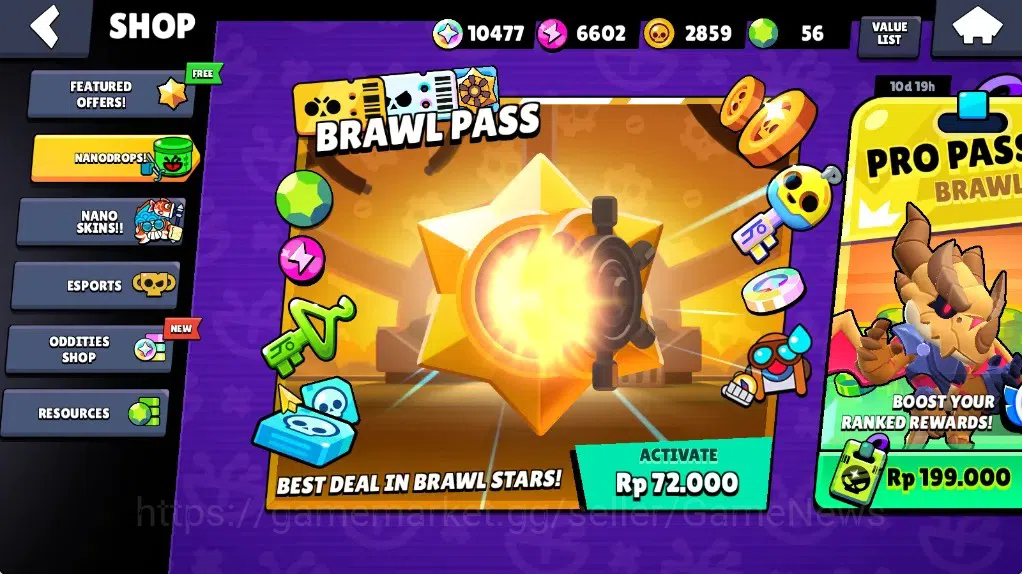 Brawl Stars Accounts 1018 Trophy|18 Brawlers 2 Max (Pierce,Edgar)|10k Bling 6k PP|1 Legendary (Tusked Nita),4 Mythic,2 6