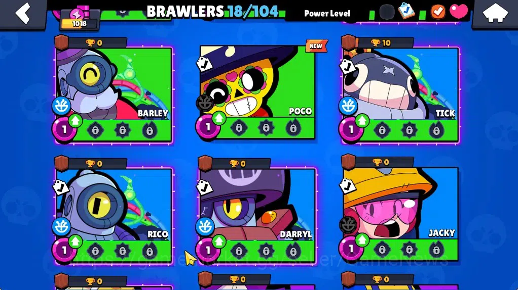 Brawl Stars Accounts 1018 Trophy|18 Brawlers 2 Max (Pierce,Edgar)|10k Bling 6k PP|1 Legendary (Tusked Nita),4 Mythic,2 8