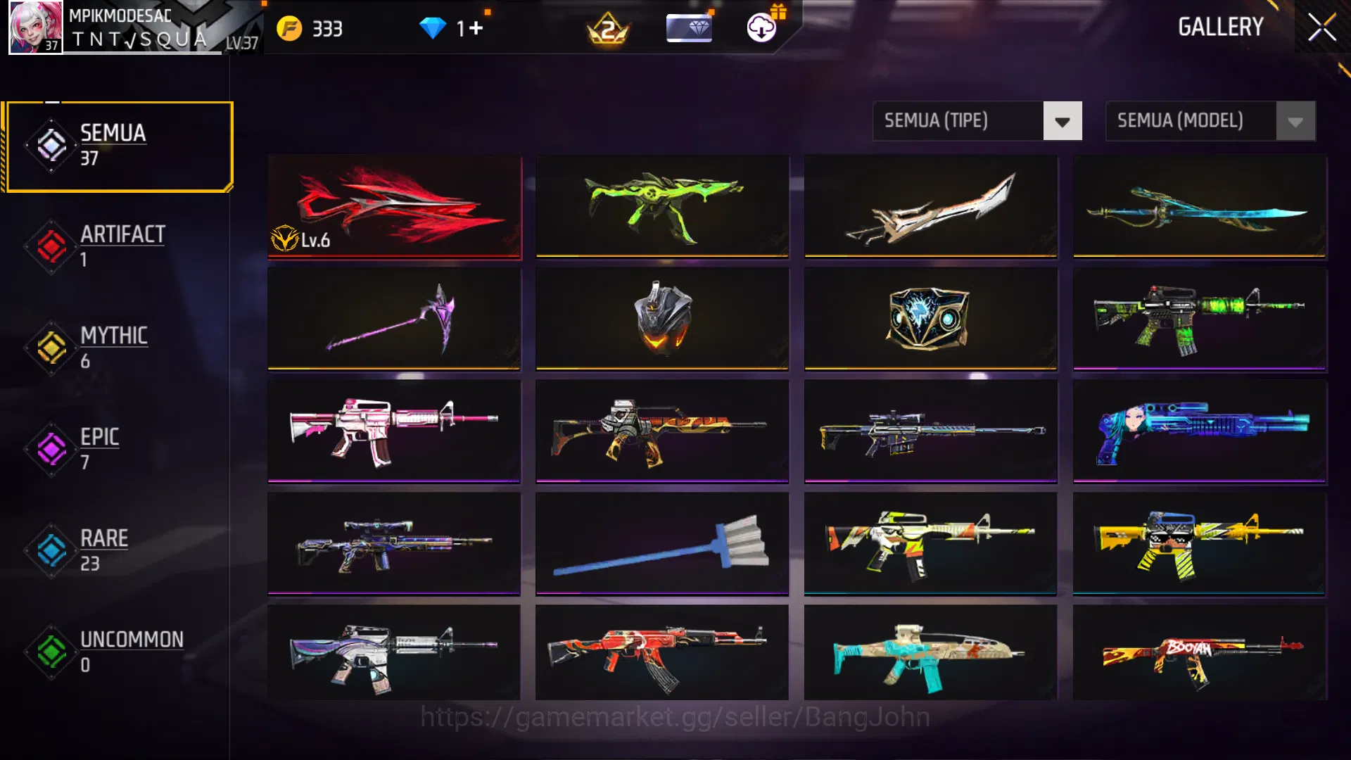 Free Fire Accounts  Indonesia | Evo Sg M1014 Scorpio Lvl 6|Bundle Ita image 2