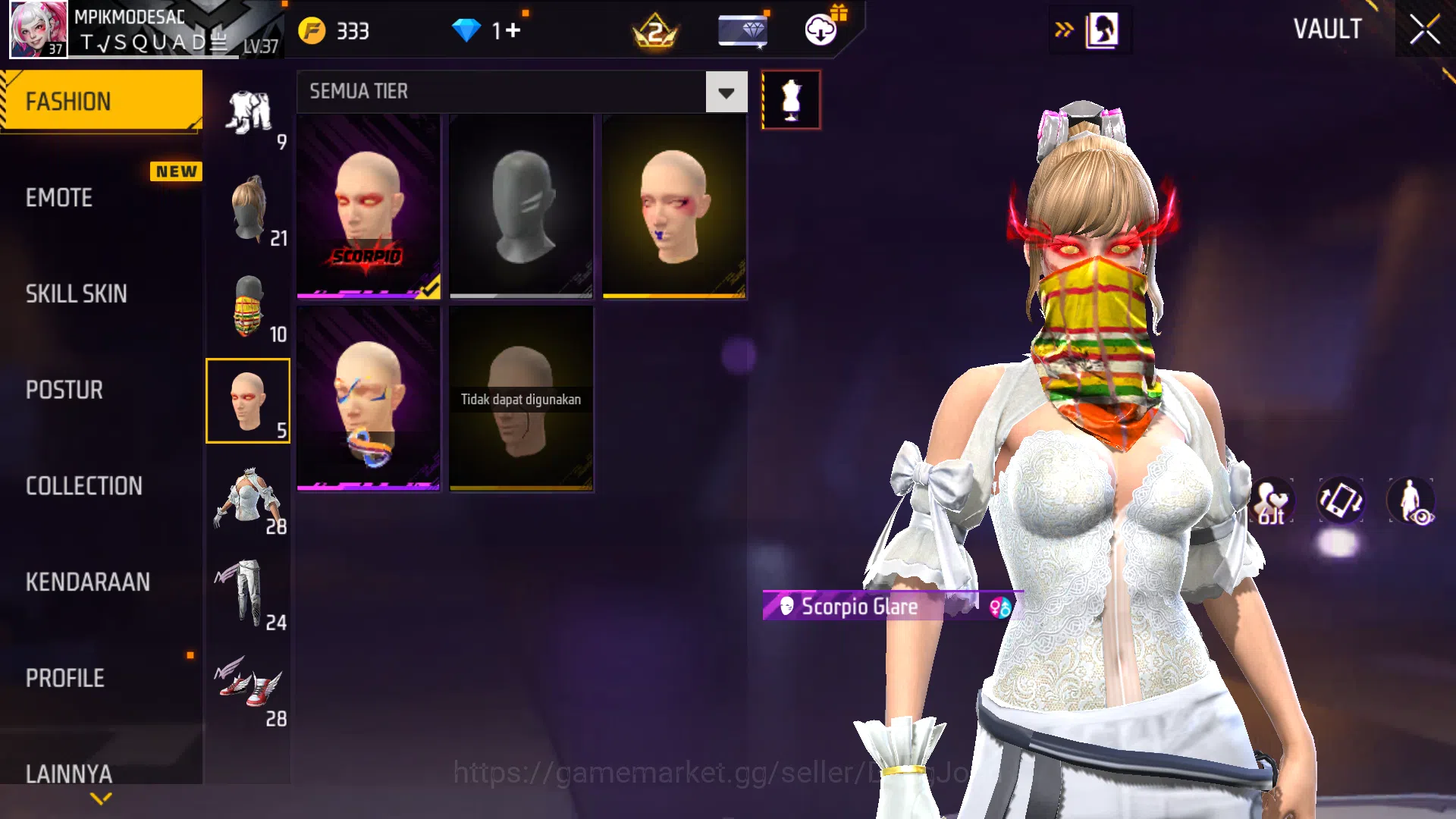 Free Fire Accounts  Indonesia | Evo Sg M1014 Scorpio Lvl 6|Bundle Ita image 6