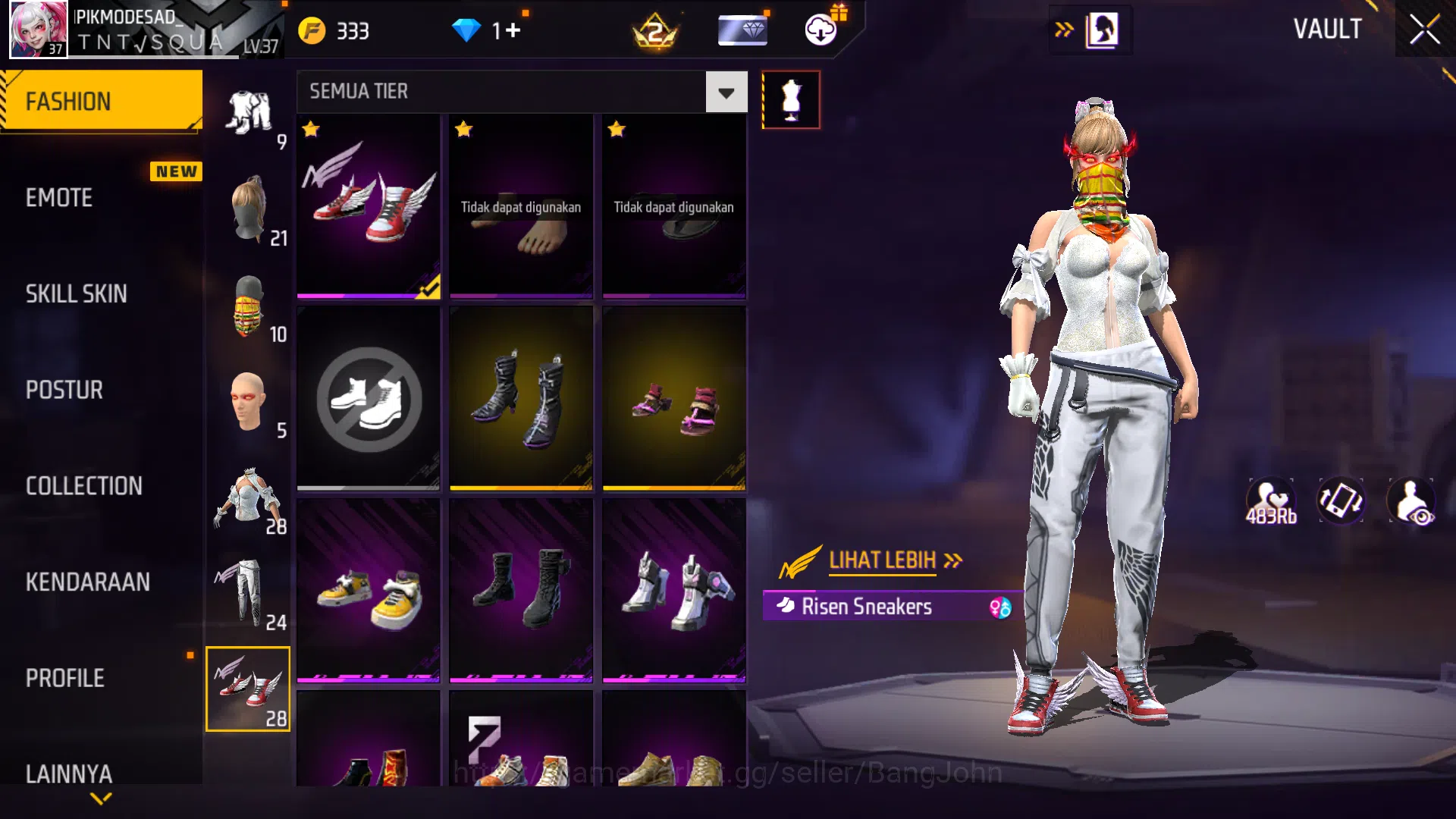Free Fire Accounts  Indonesia | Evo Sg M1014 Scorpio Lvl 6|Bundle Ita image 9