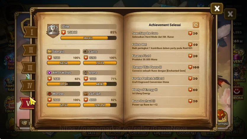 Summoners War: Sky Arena Accounts End-Game ASIA + SUPER GACHA 2 DL(Eleanor+nigong)|100+ Nat5|Many Skin&Aura|77 LD Scroll 6