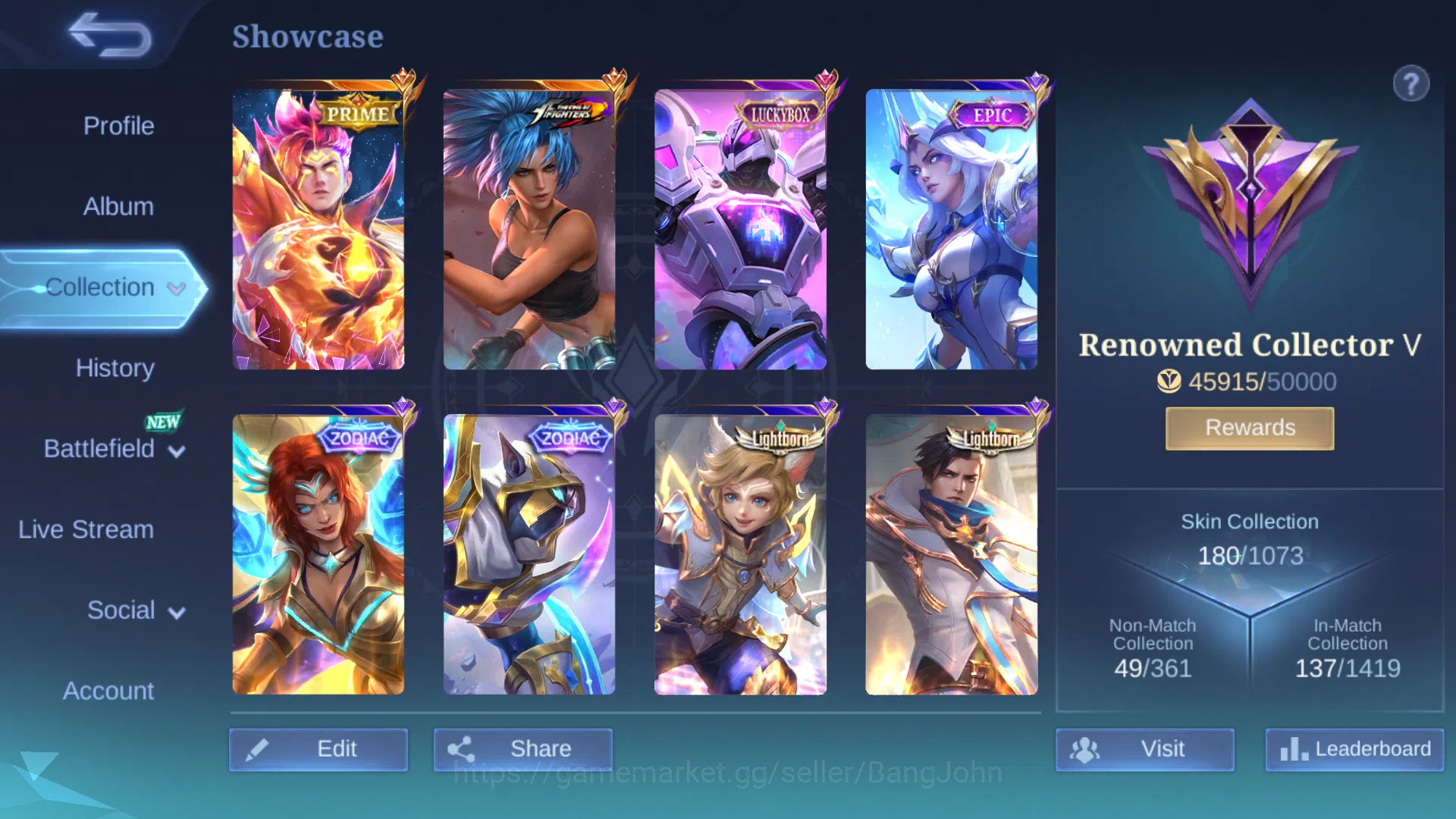 Mobile Legends: Bang Bang Accounts Hero 91 | Skin 180 | Emblem Max 4 | Prime Claude | image 2