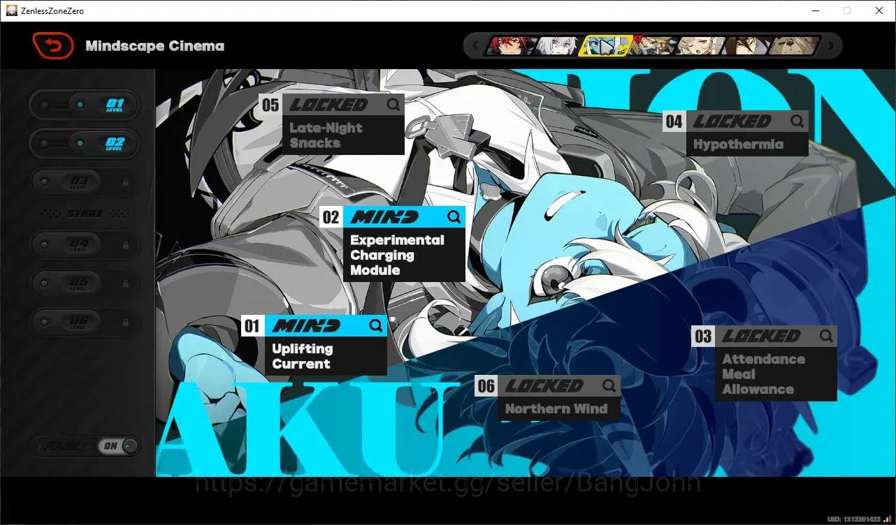 Zenless Zone Zero Accounts Starter ASIA|IK 54|4 Limited [YSG+sign,Yixuan+Sign.Dailyn,Zhao]|1 Skin|8 S-Rank Bangboo|Mc 12