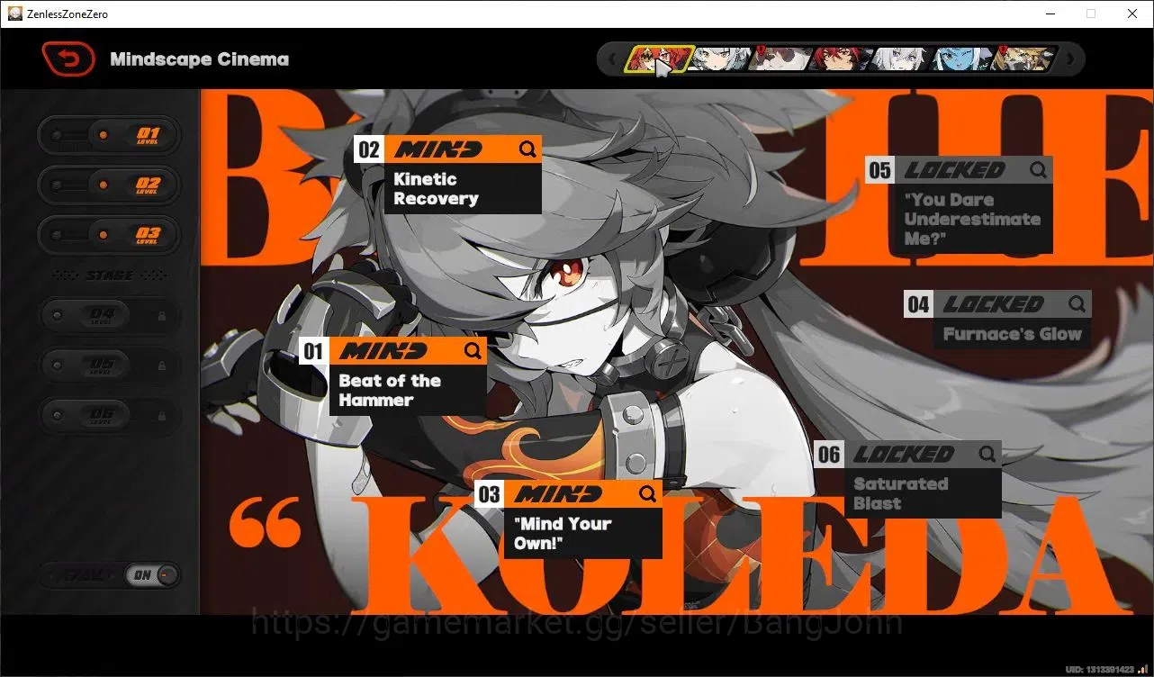 Zenless Zone Zero Accounts Starter ASIA|IK 54|4 Limited [YSG+sign,Yixuan+Sign.Dailyn,Zhao]|1 Skin|8 S-Rank Bangboo|Mc 14