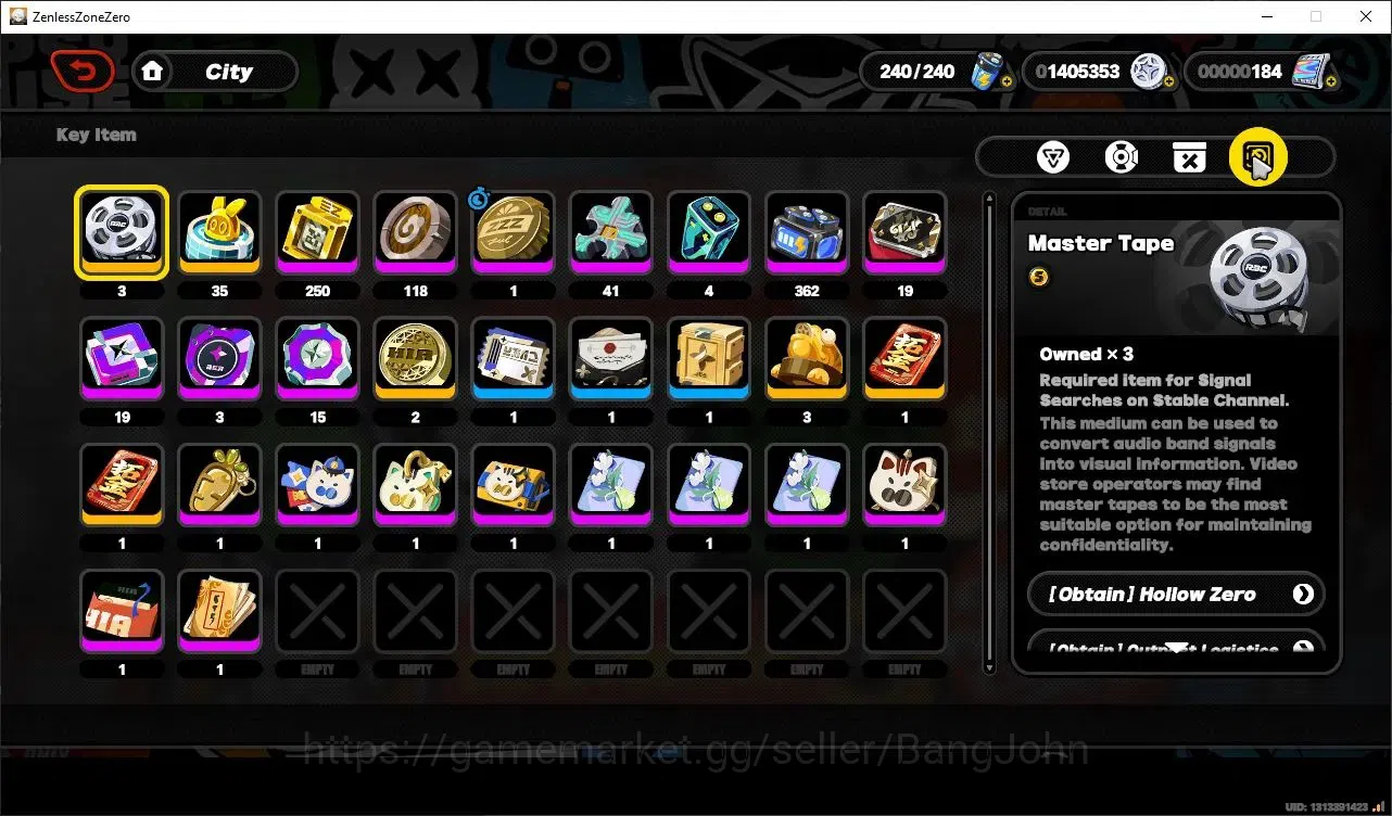 Zenless Zone Zero Accounts Starter ASIA|IK 54|4 Limited [YSG+sign,Yixuan+Sign.Dailyn,Zhao]|1 Skin|8 S-Rank Bangboo|Mc 20