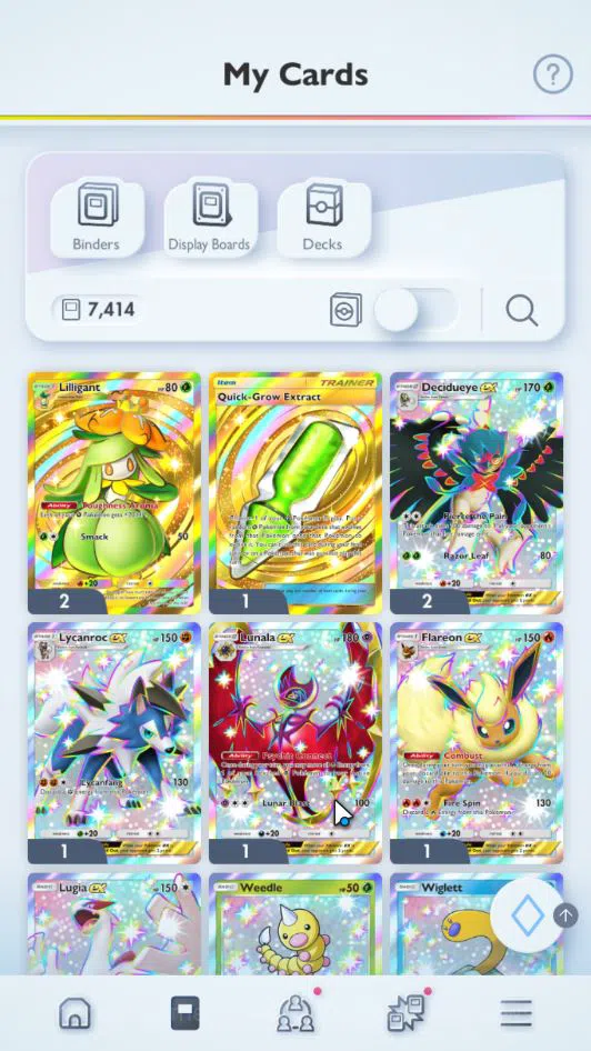 EN 7k+Card|127EX|3 Crown (Liligant+Copies,Grow Ectract)26 Shiny|MEGA Deck(Altaria,Kangas,Gardevoir) 348k Dust|Nintendo(PKM1042) Pokémon TCG Pocket High-Level EN 7k+Card|127EX|3 Crown (Liligant+Copies,Grow Ect image 1