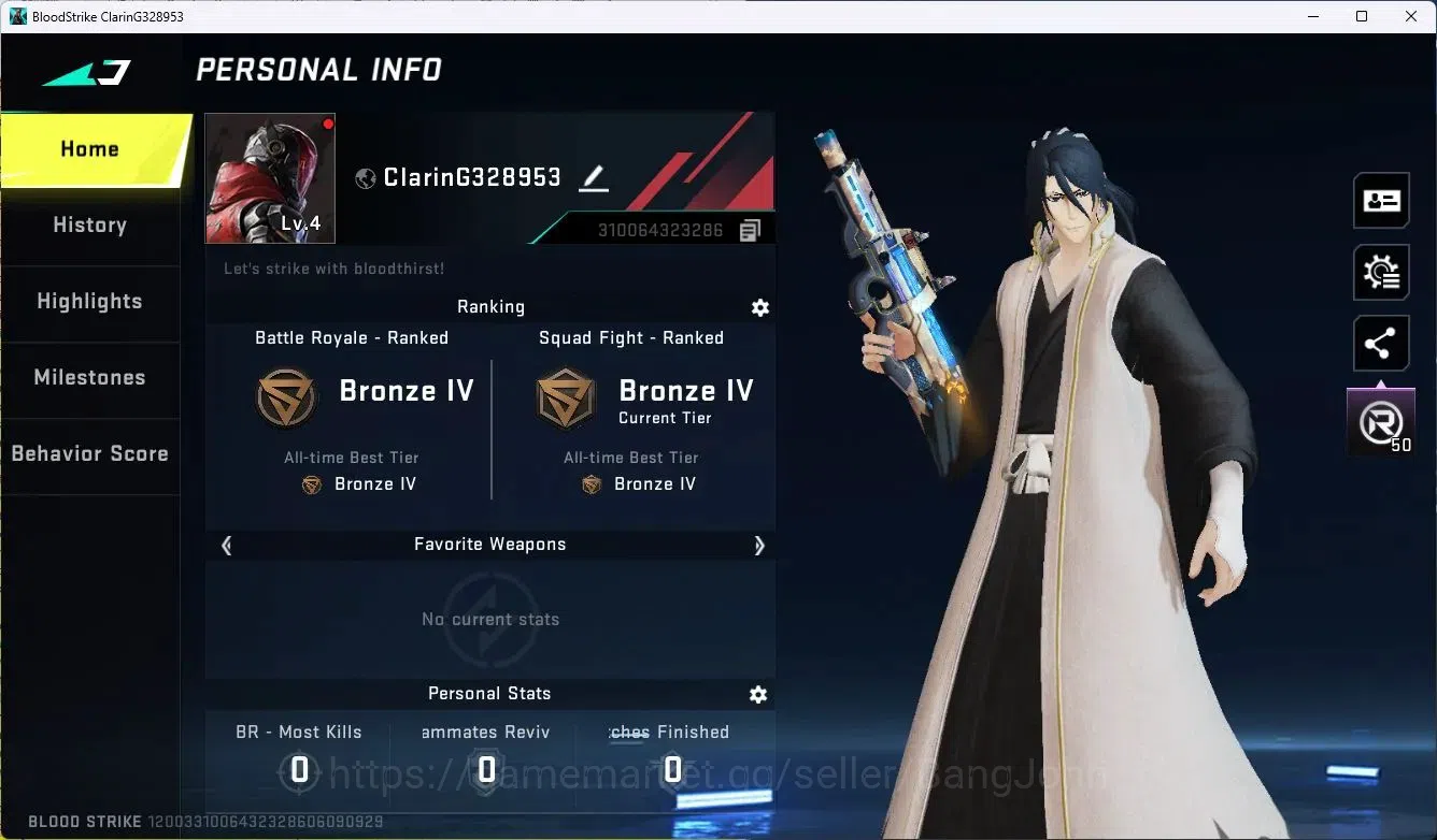 Blood Strike Accounts ASIA|Collab MCX - EVA-00|5 Legendary Gun|Collab Et image 1