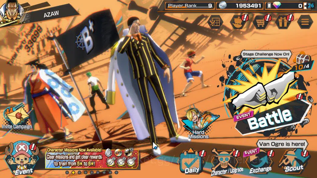 One Piece Bounty Rush Accounts Global|6 EX|G5 Monkey D.Luffy,BP Kuzan,RO Roronoa image 1