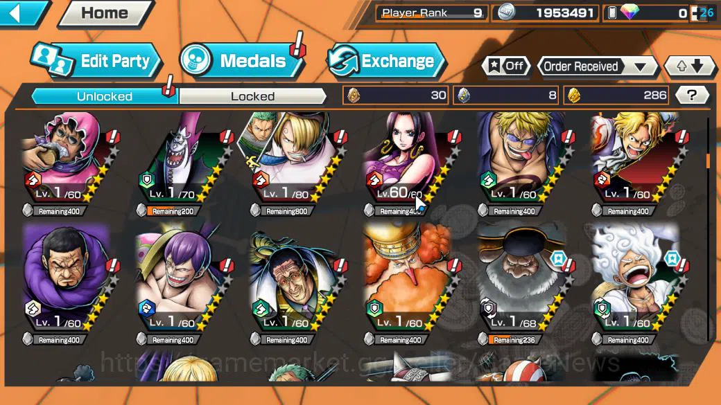 One Piece Bounty Rush Accounts Global|6 EX|G5 Monkey D.Luffy,BP Kuzan,RO Roronoa image 8
