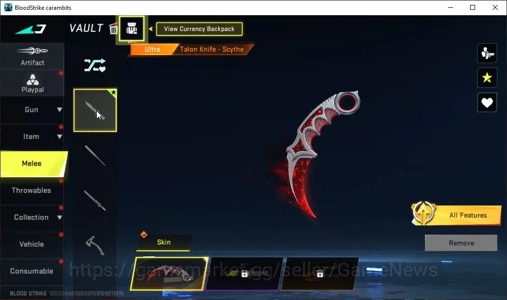 Blood Strike Accounts Starter ASIA|Meele Ultra Talon Knife Scythe|Legendary NOVA Rebel Vogue|Fresh Starter Acc|Log 1