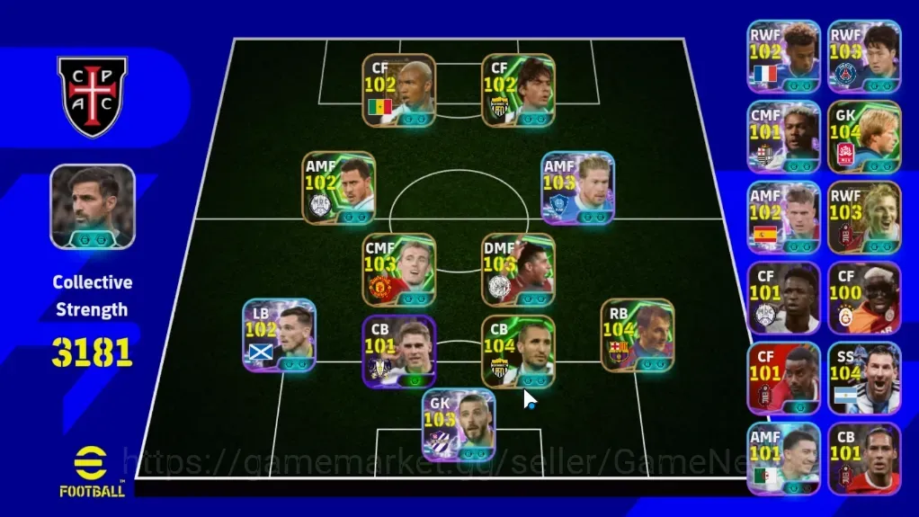 eFootball Accounts Legends & Iconic Players Android|Power 3181|9 Epic Giorgio Chiellini,Albert Ferer,Darren Fletcher|10 1