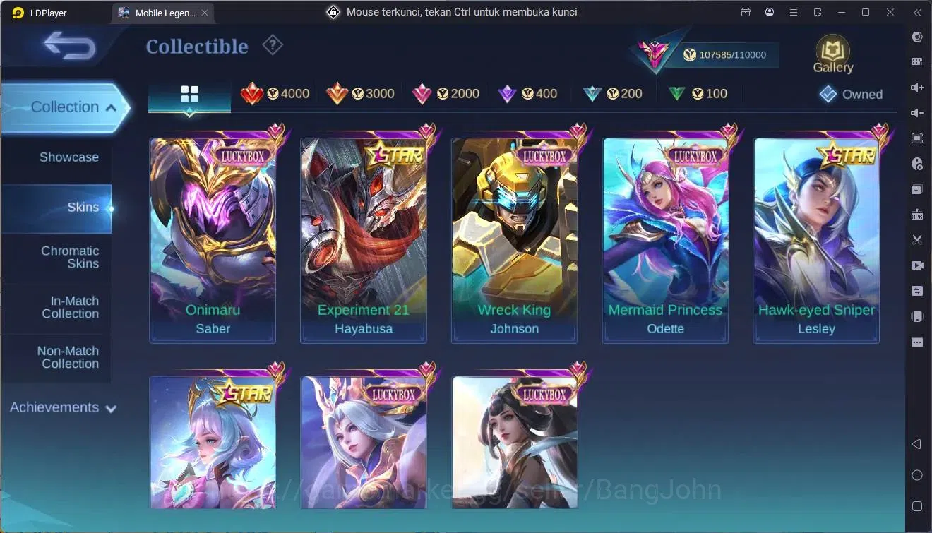 Mobile Legends: Bang Bang Accounts Global|Hero 133|Skin 370|Exalted|Legend Gusion|Pri image 10