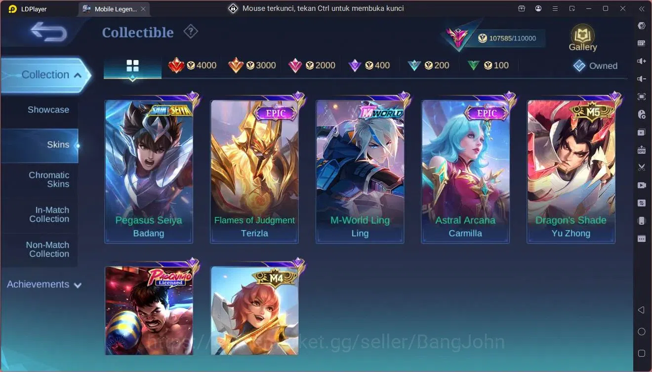 Mobile Legends: Bang Bang Accounts Global|Hero 133|Skin 370|Exalted|Legend Gusion|Pri image 17