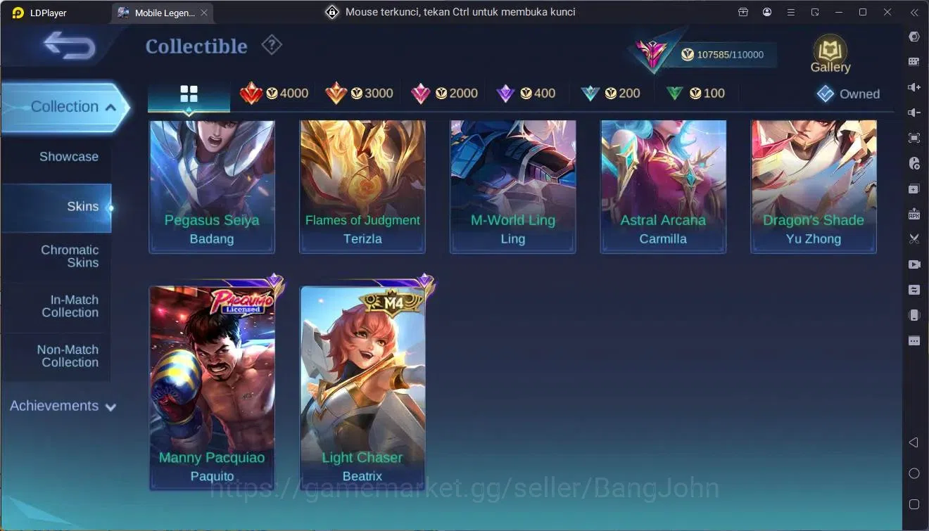 Mobile Legends: Bang Bang Accounts Global|Hero 133|Skin 370|Exalted|Legend Gusion|Pri image 18