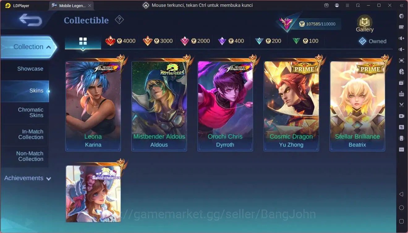 Mobile Legends: Bang Bang Accounts Global|Hero 133|Skin 370|Exalted|Legend Gusion|Pri image 8