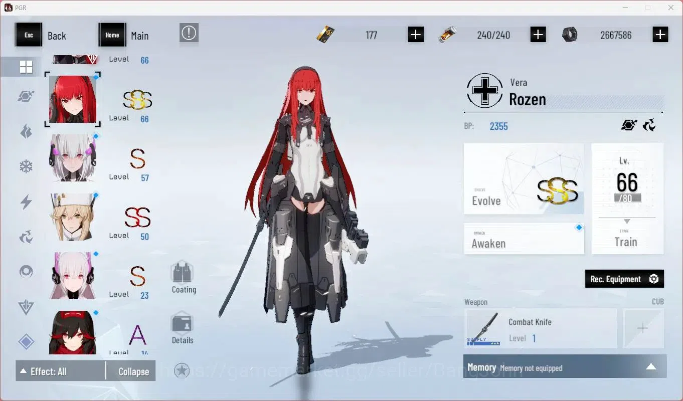 Punishing: Gray Raven Accounts End-Game ASIA | L90|SSS Vera R,SSS Yata F,(SS Lucia CW,SS Lucia IC,SS Selena P,SS Teddy 19