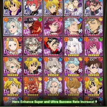 The Seven Deadly Sins: Grand Cross Accounts Others Global|4M Power|430 Dm|6LR:NemesMeliodas,Subaru