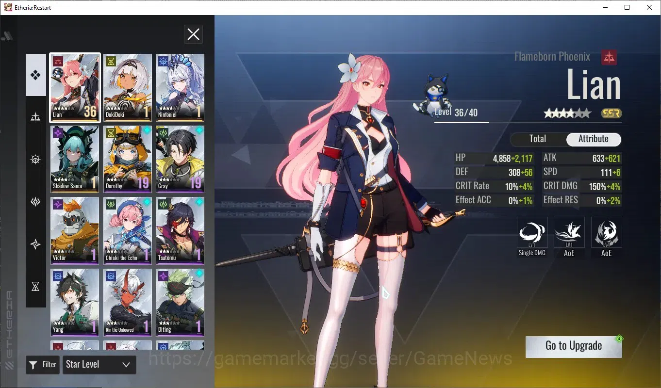 Etheria: Restart Accounts Global-S25|Lv5|Starter|4 SSR[Lian,DokiDoki,Ninfoni image 2