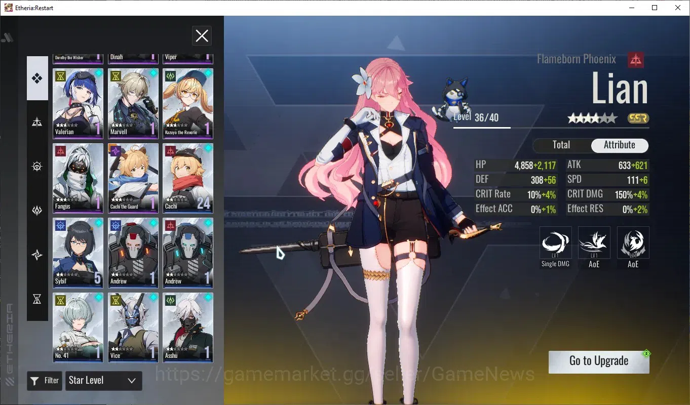 Etheria: Restart Accounts Global-S25|Lv5|Starter|4 SSR[Lian,DokiDoki,Ninfoni image 4