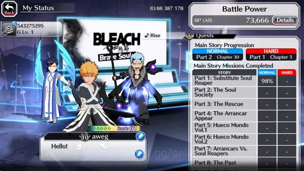 Bleach: Brave Souls Accounts GLOBAL]20k Orb+Fresh All Story|IchigoTYBW2024,Grim image 3
