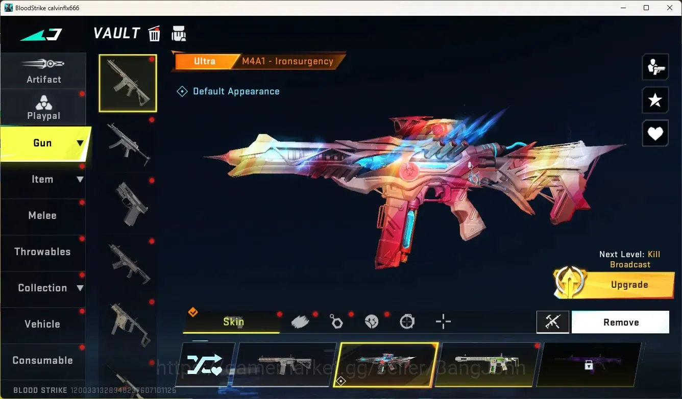 Blood Strike Accounts Rare Skin ASIA|Ultra Melee:ButterflyKnife-Starfall|1 Ultra:M4A1-Ironsurgency|2 Legendary Gun|Check SS 2