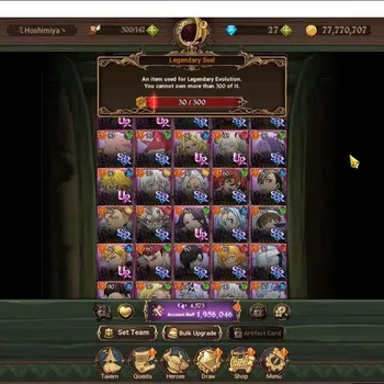 The Seven Deadly Sins: Grand Cross Accounts Endgame GLOBAL|1,9M CC|30 LS|1 LR+7 UR+Collab Gachiakuta|Elizabeth,N