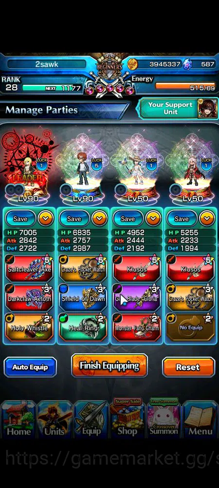 Grand Summoners Accounts Global|Rank 28|6 Ascend|Emiya Shirou,Summer Miyu,C image 4